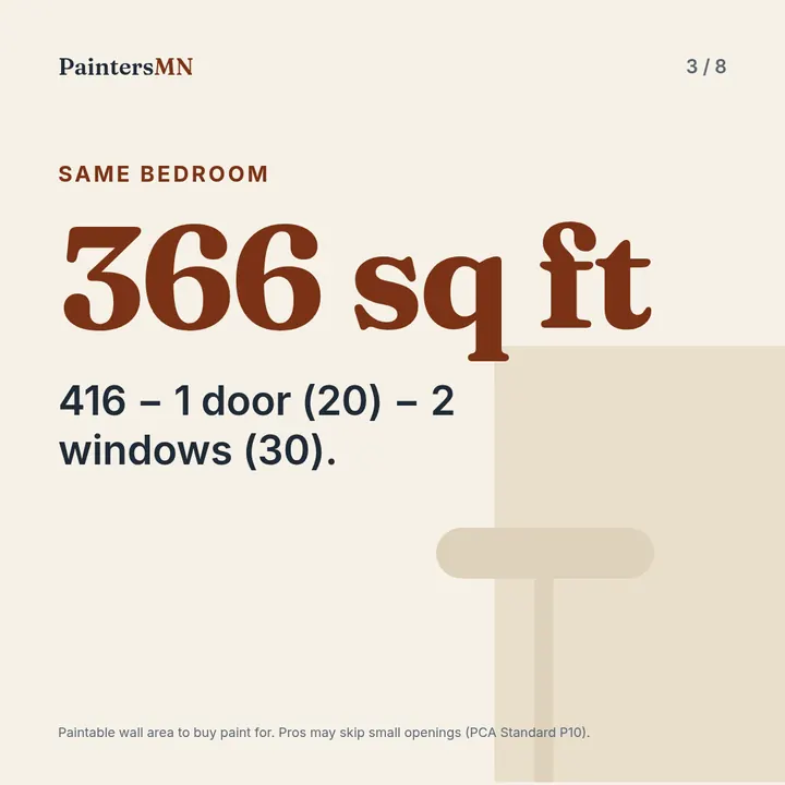 Wall square footage example
